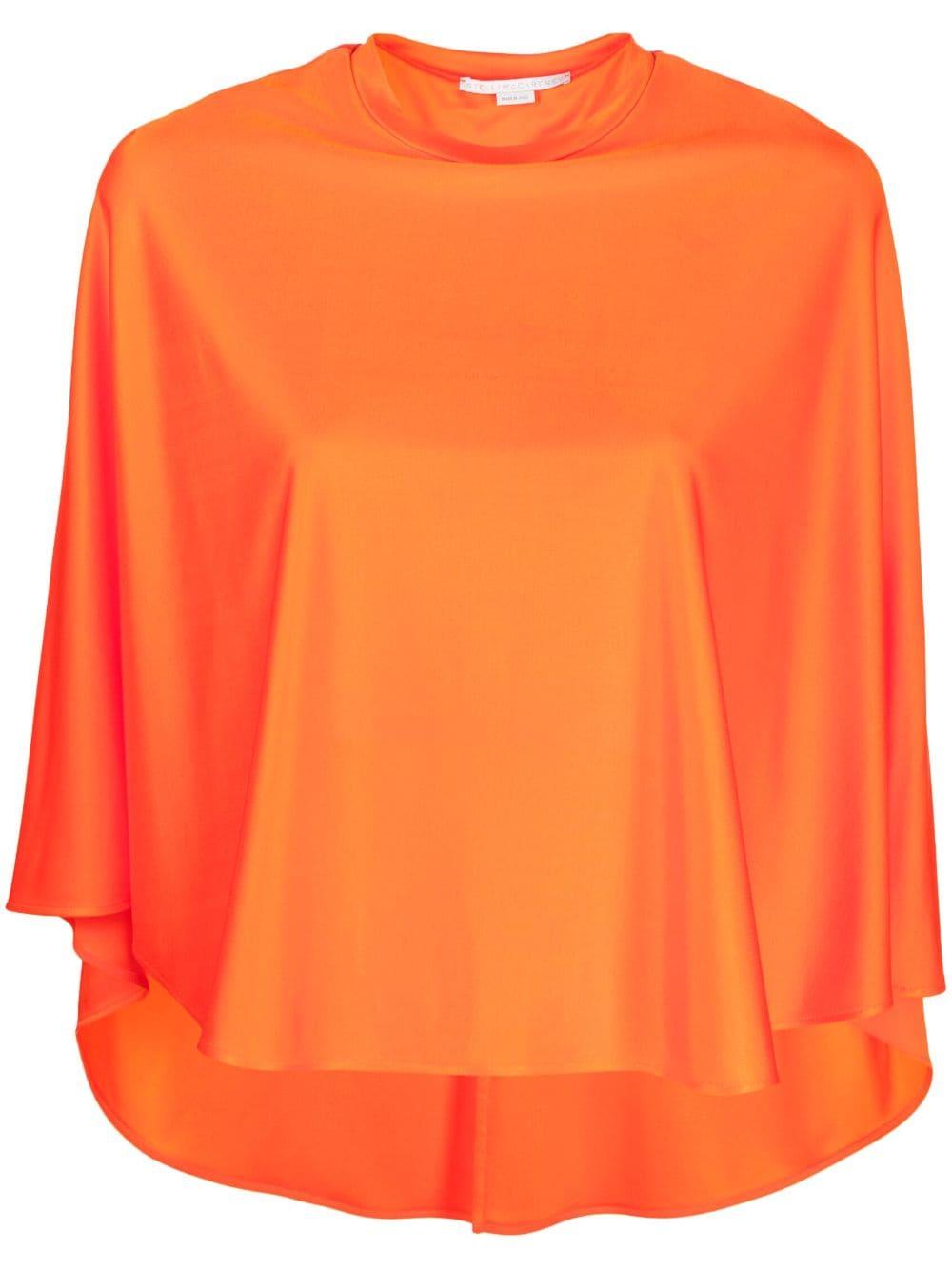 Stella McCartney high-low draped blouse - Orange von Stella McCartney