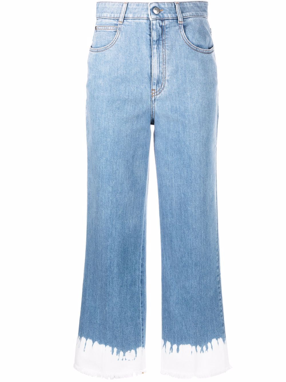 Stella McCartney high-rise cropped jeans - Blue von Stella McCartney