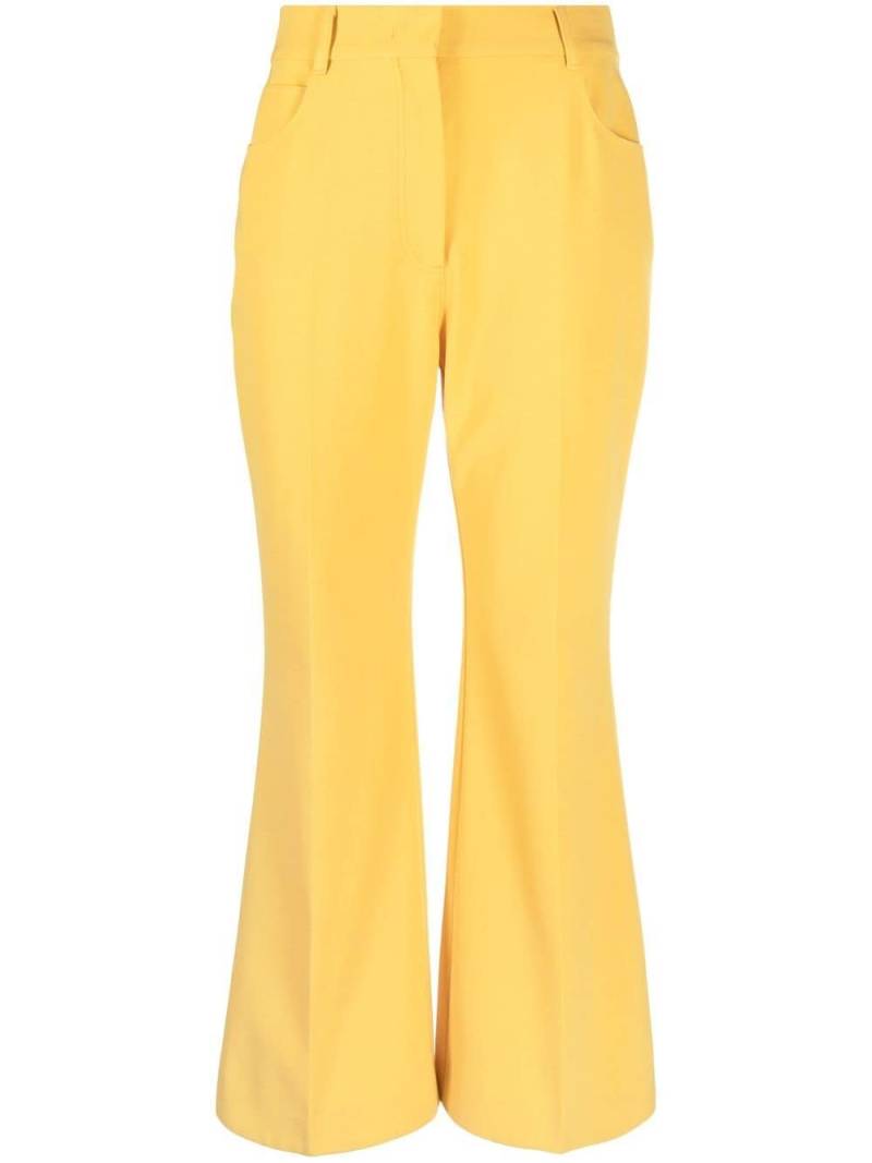 Stella McCartney kick-flare cropped trousers - Yellow von Stella McCartney