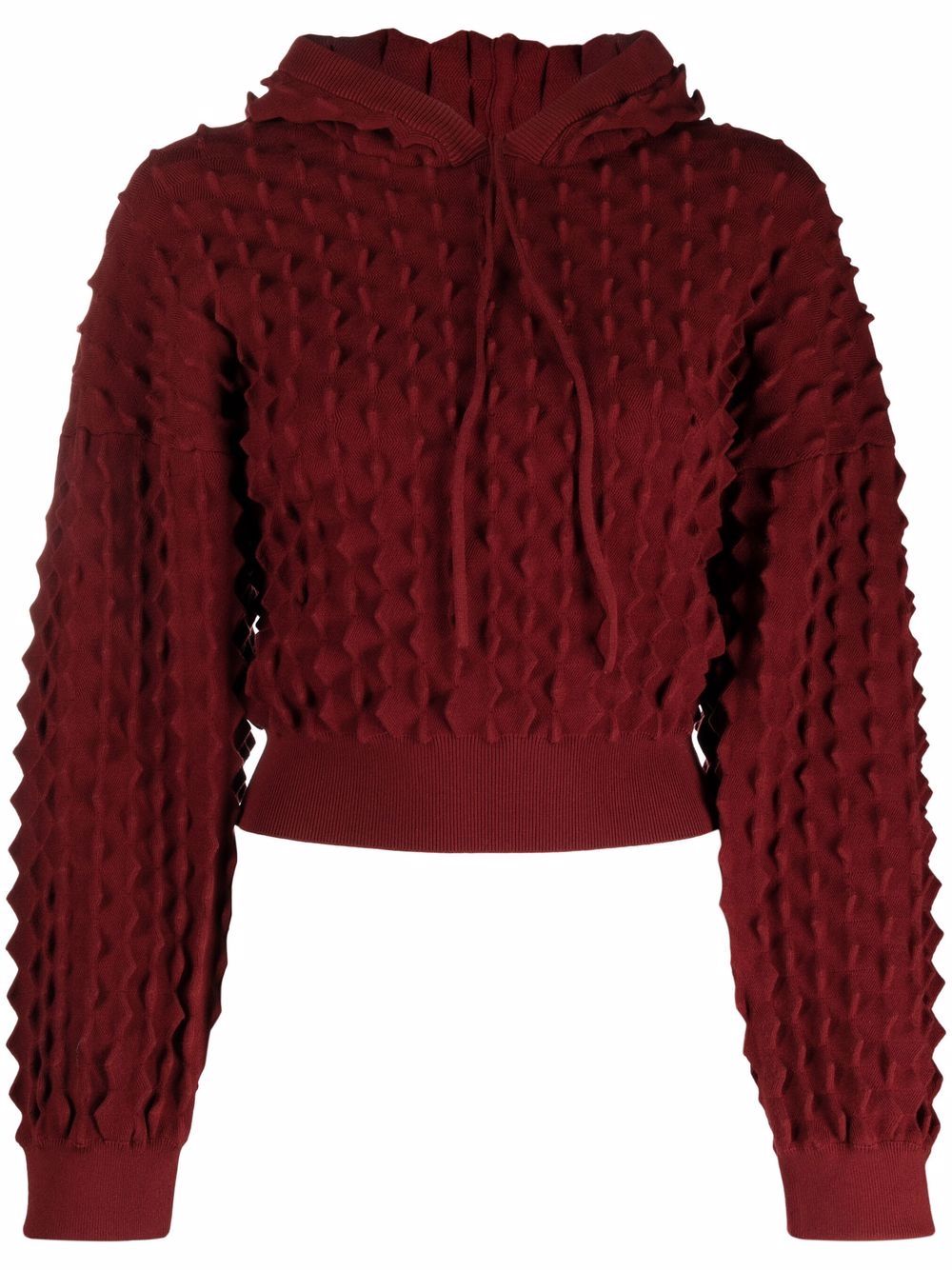 Stella McCartney knitted drawstring hoodie - Red von Stella McCartney