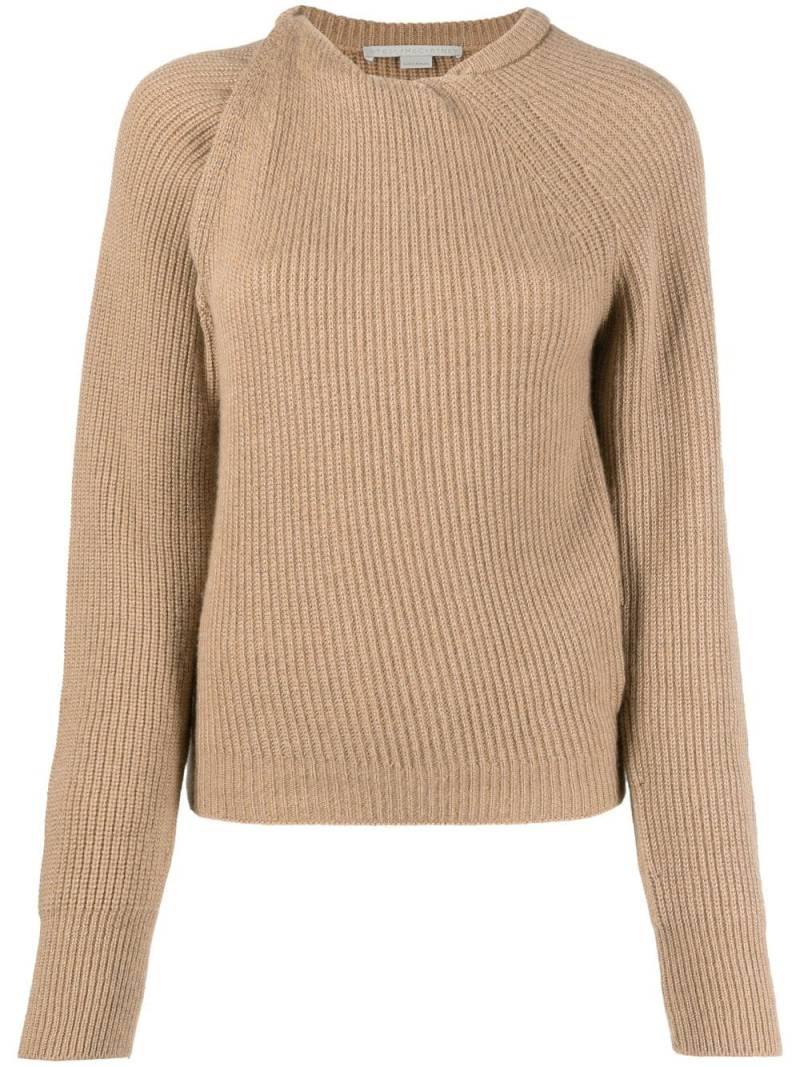 Stella McCartney knot-detail knitted jumper - Brown von Stella McCartney