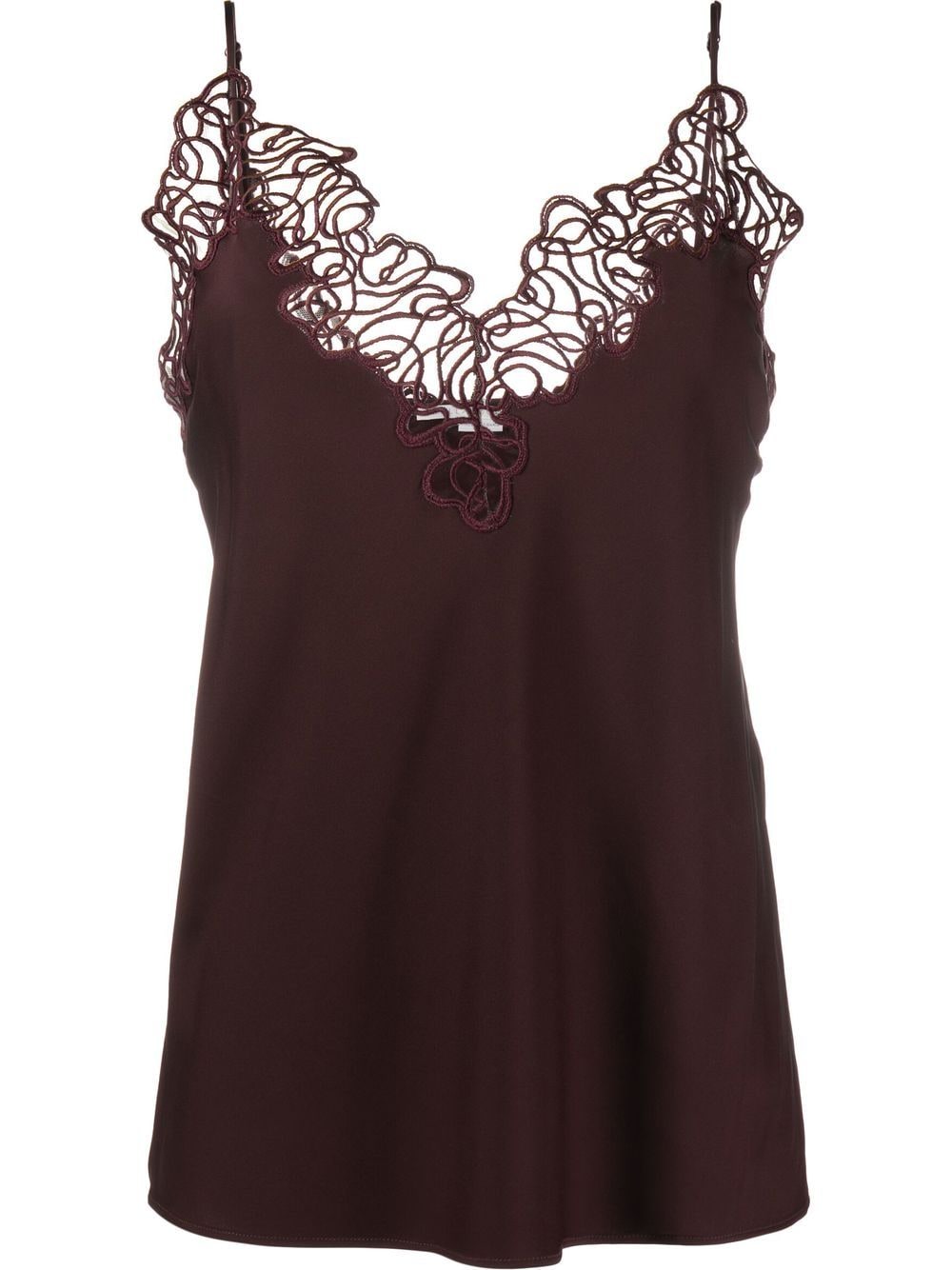 Stella McCartney lace-trim cami top - Purple von Stella McCartney