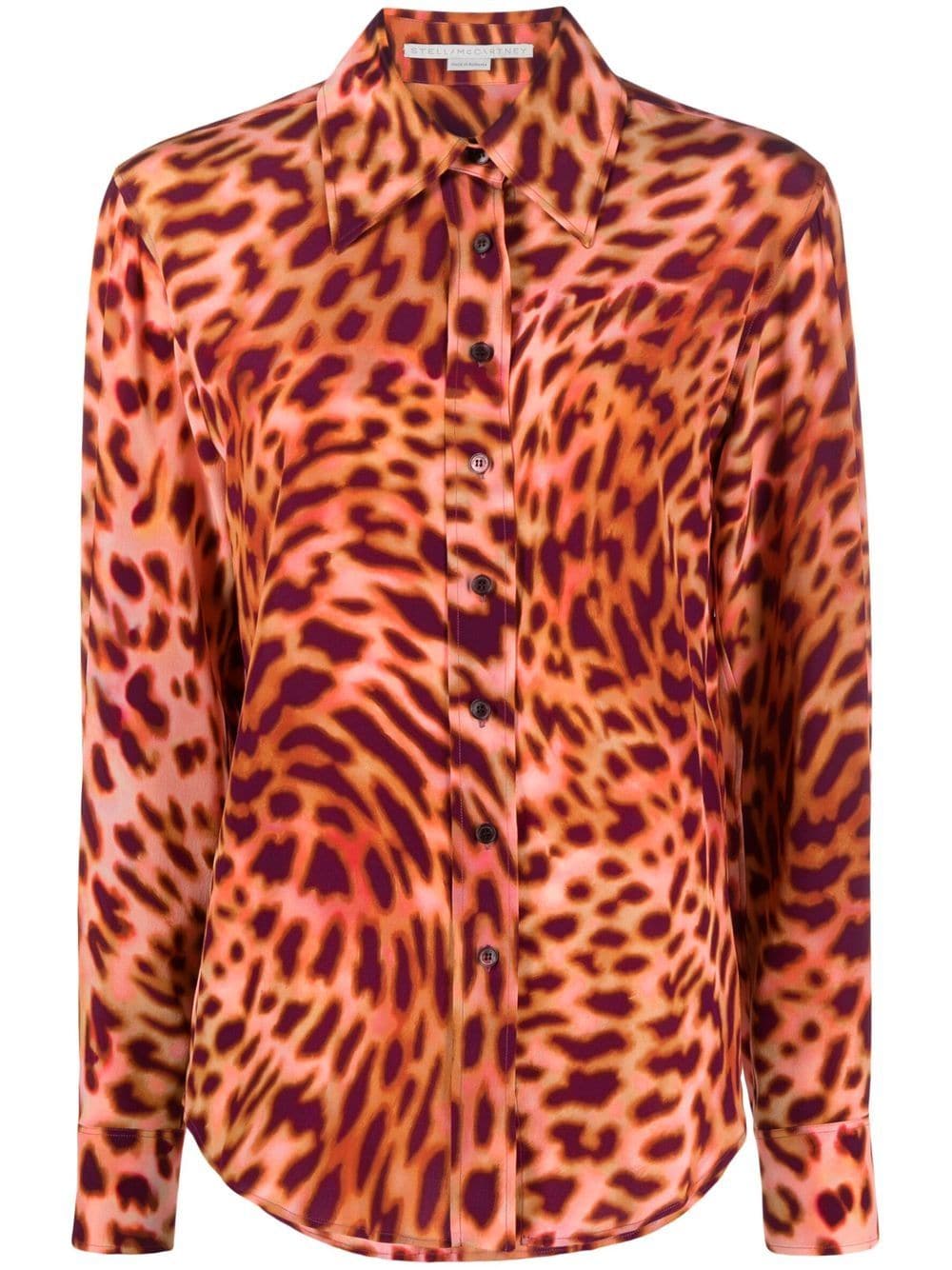 Stella McCartney leopard-print silk shirt - Pink von Stella McCartney