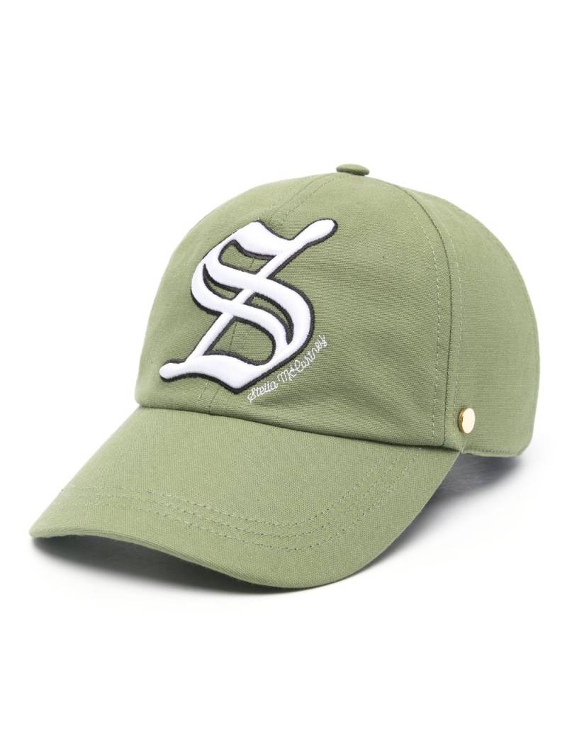 Stella McCartney logo-embroidered cotton cap - Green von Stella McCartney