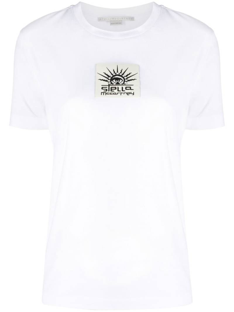 Stella McCartney logo-patch cotton T-shirt - White von Stella McCartney