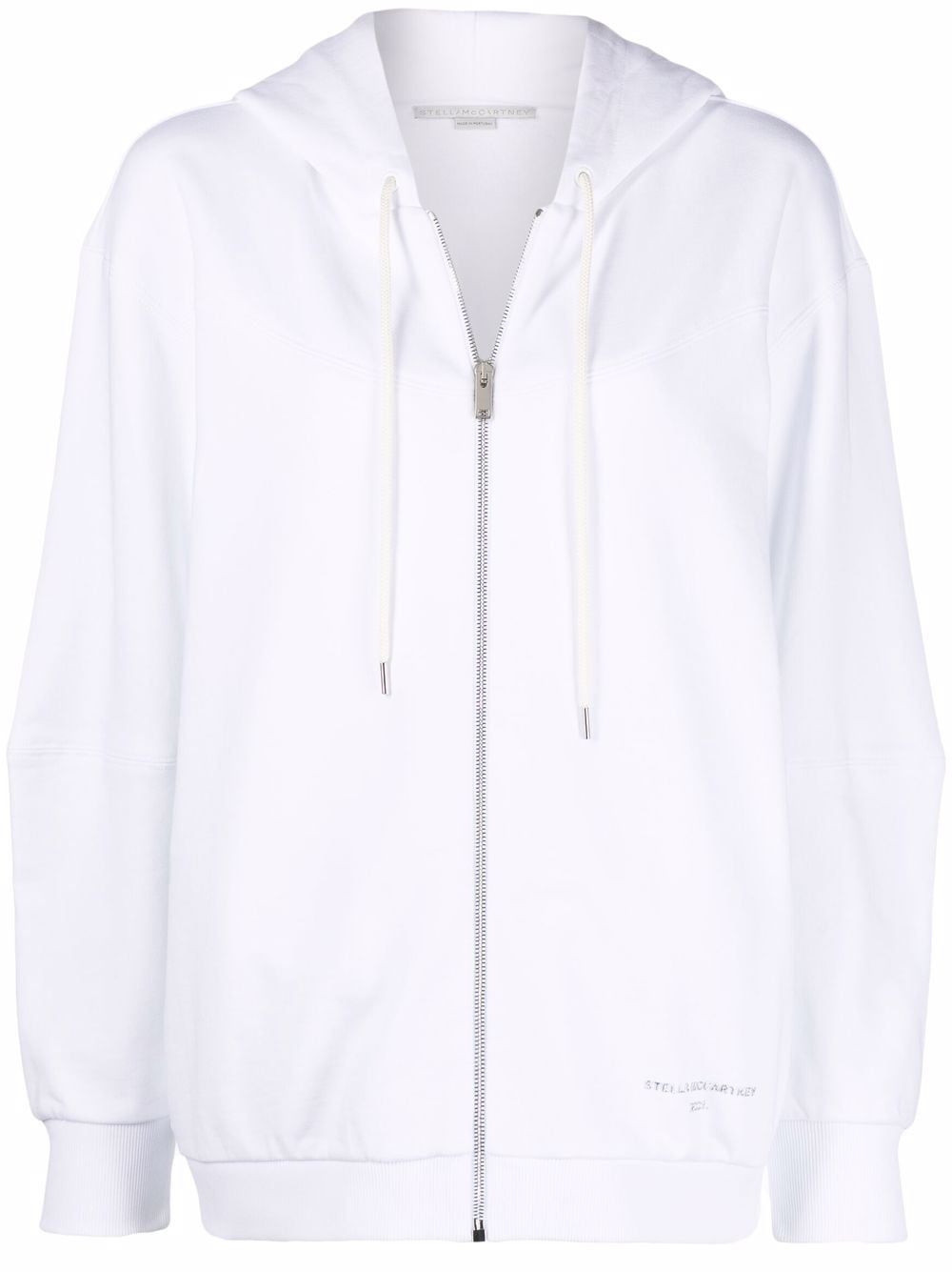 Stella McCartney logo plaque drawstring hoodie - White von Stella McCartney