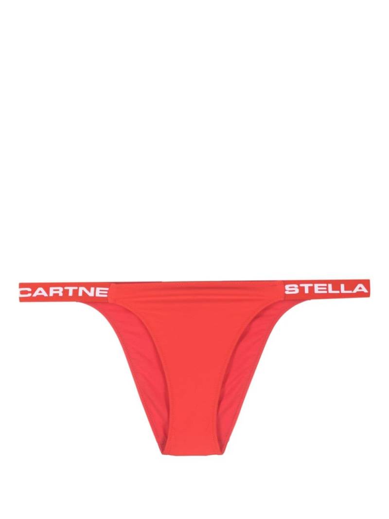 Stella McCartney logo-print bikini bottoms - Red von Stella McCartney