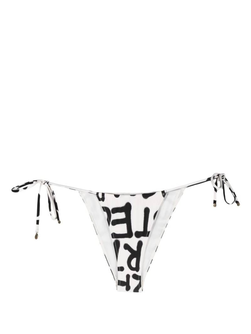 Stella McCartney logo-print bikini bottoms - White von Stella McCartney