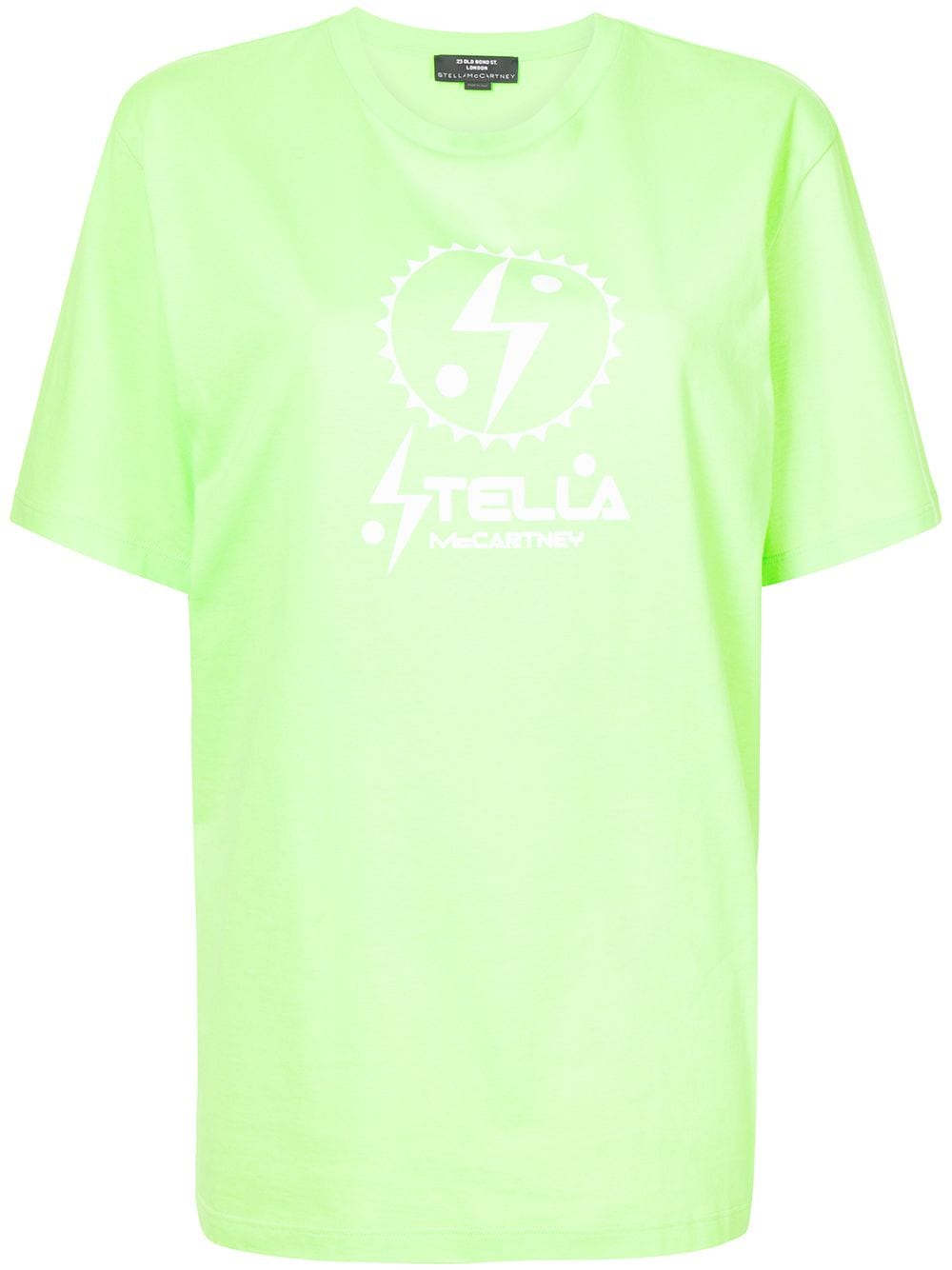 Stella McCartney logo-print cotton T-shirt - Green von Stella McCartney