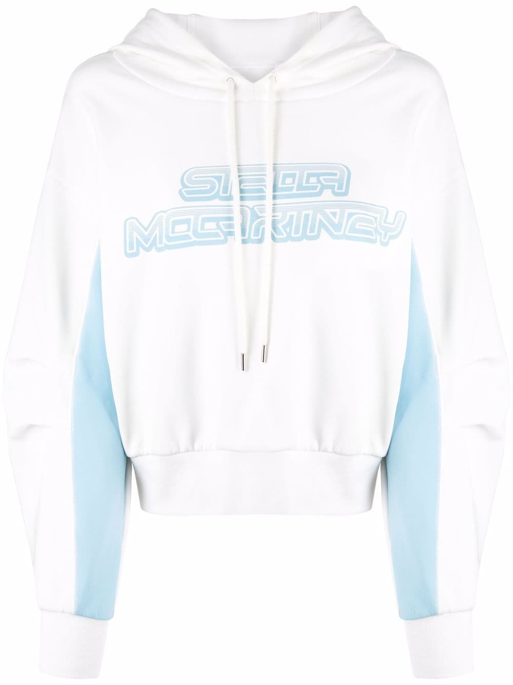 Stella McCartney logo-print cotton-jersey hoodie - White von Stella McCartney