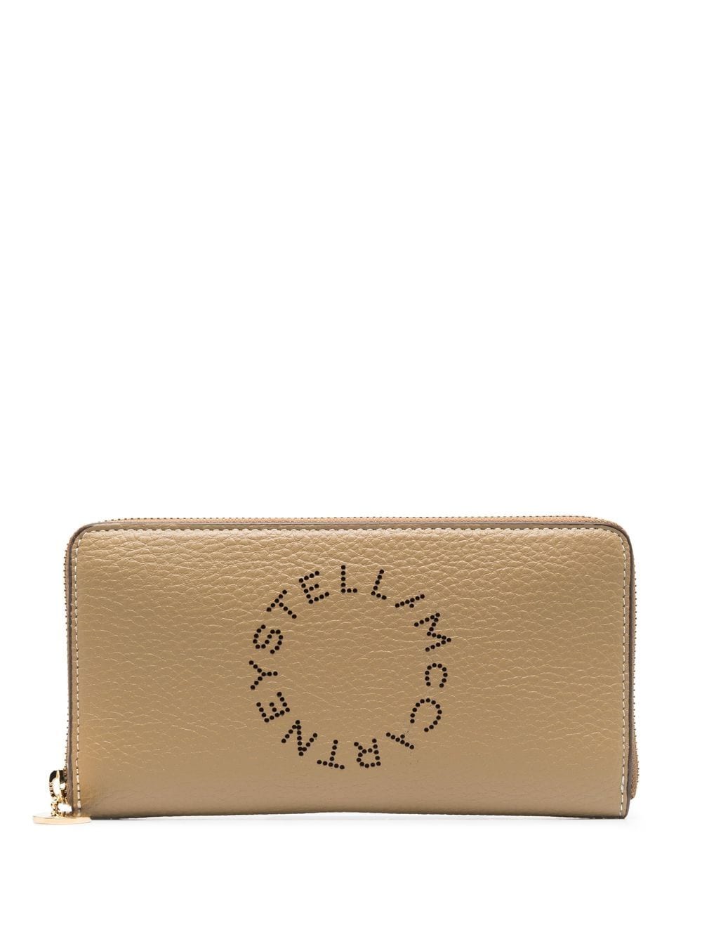 Stella McCartney logo-print pebbled wallet - Neutrals von Stella McCartney