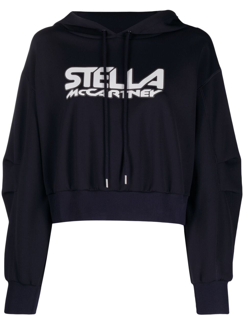 Stella McCartney logo-print scuba hoodie - Blue von Stella McCartney