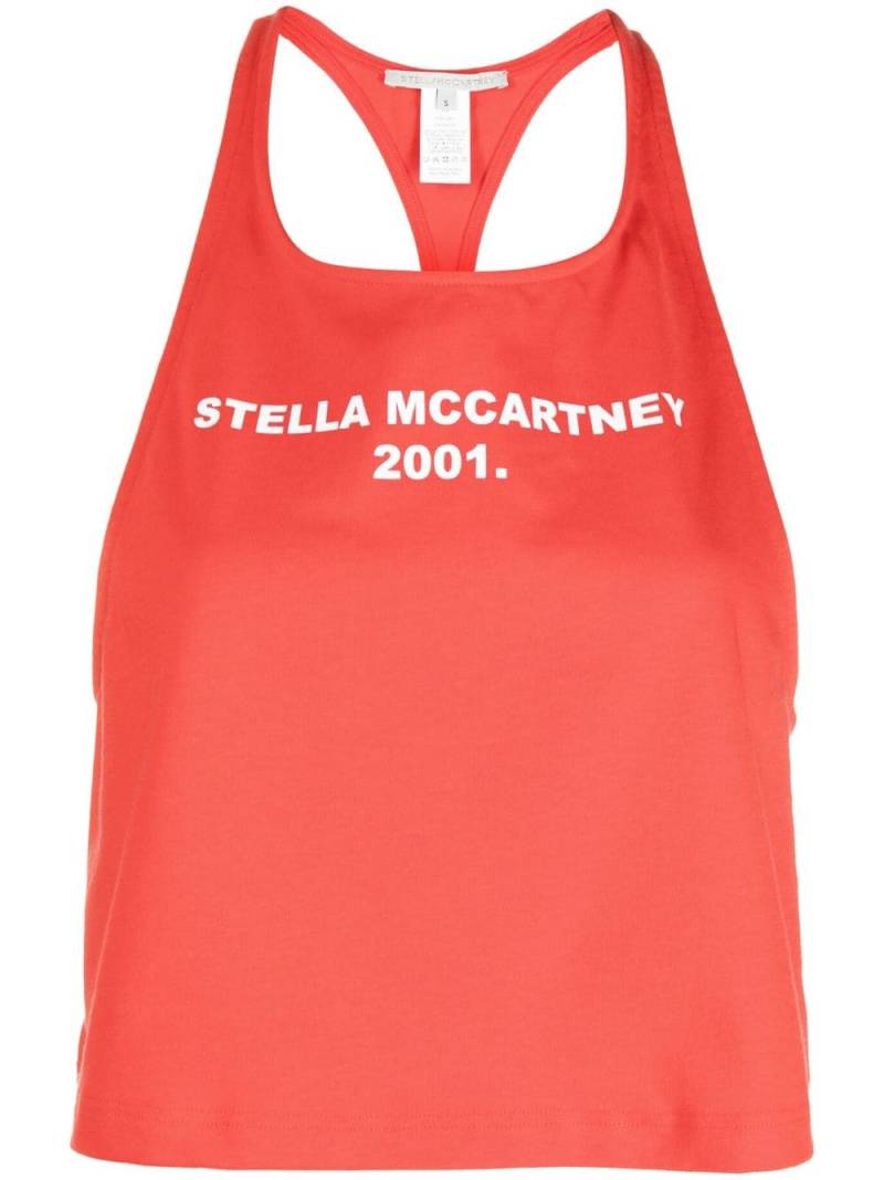 Stella McCartney logo-print tank top - Red von Stella McCartney