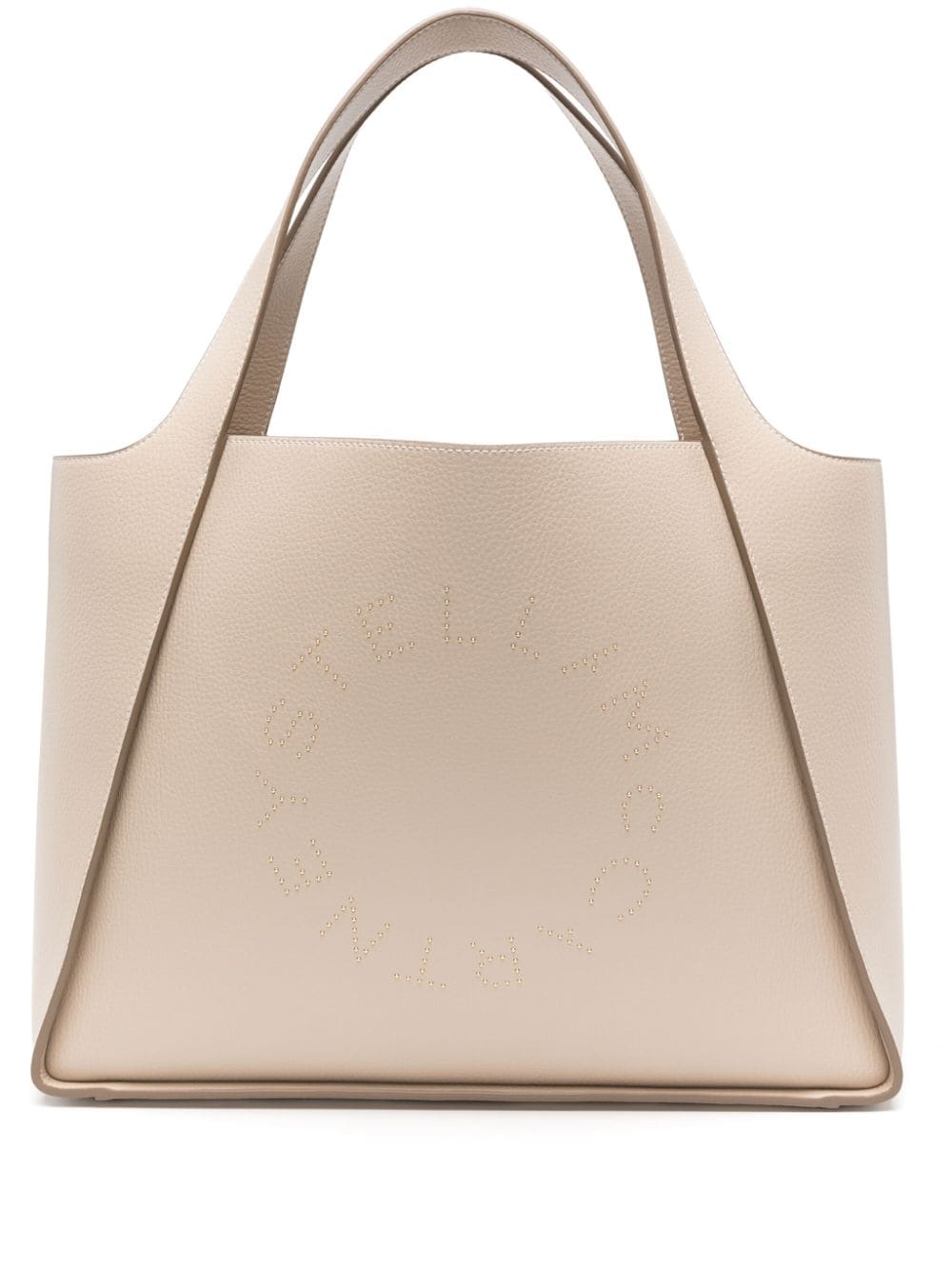 Stella McCartney logo-studded faux-leather tote bag - Neutrals von Stella McCartney