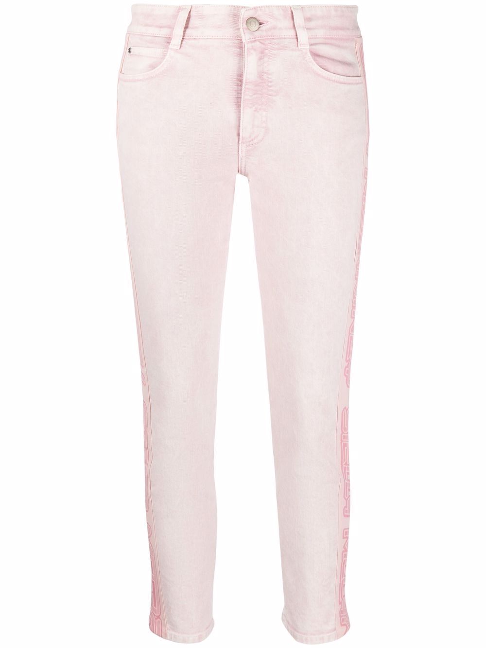 Stella McCartney logo tape slim jeans - Pink von Stella McCartney