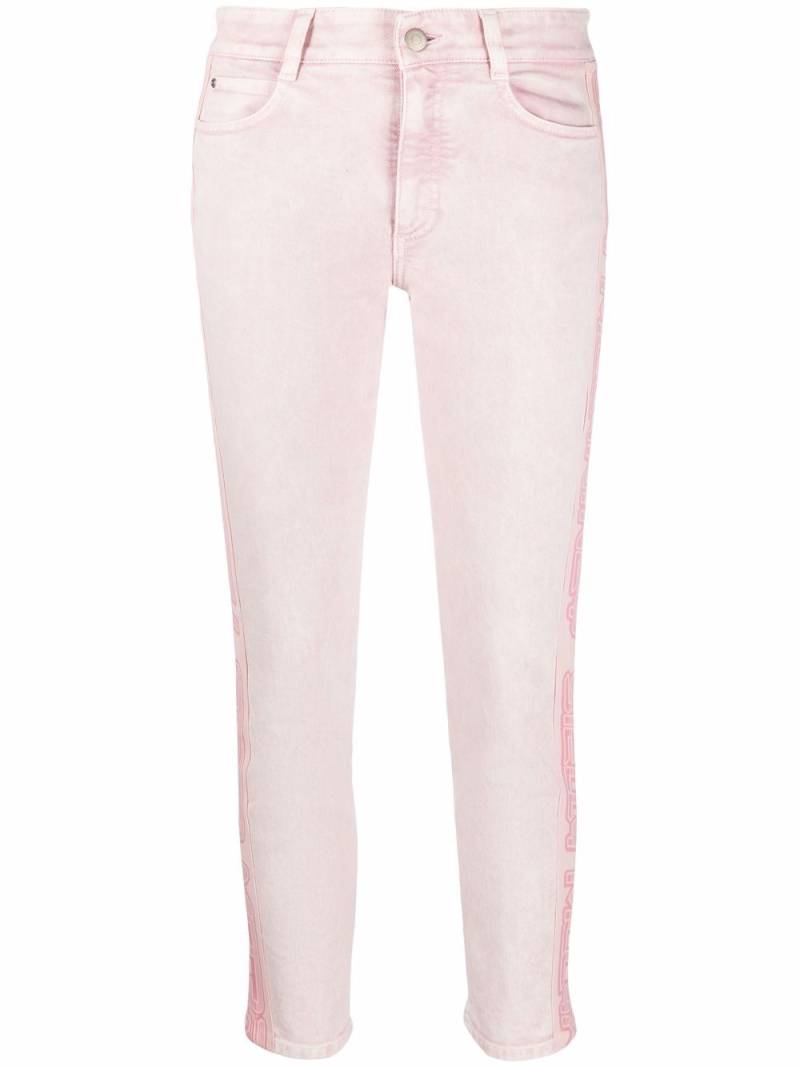 Stella McCartney logo tape slim jeans - Pink von Stella McCartney