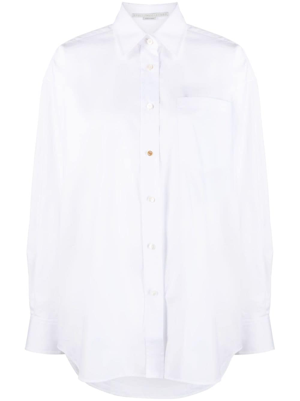 Stella McCartney long-sleeve cotton shirt - White von Stella McCartney