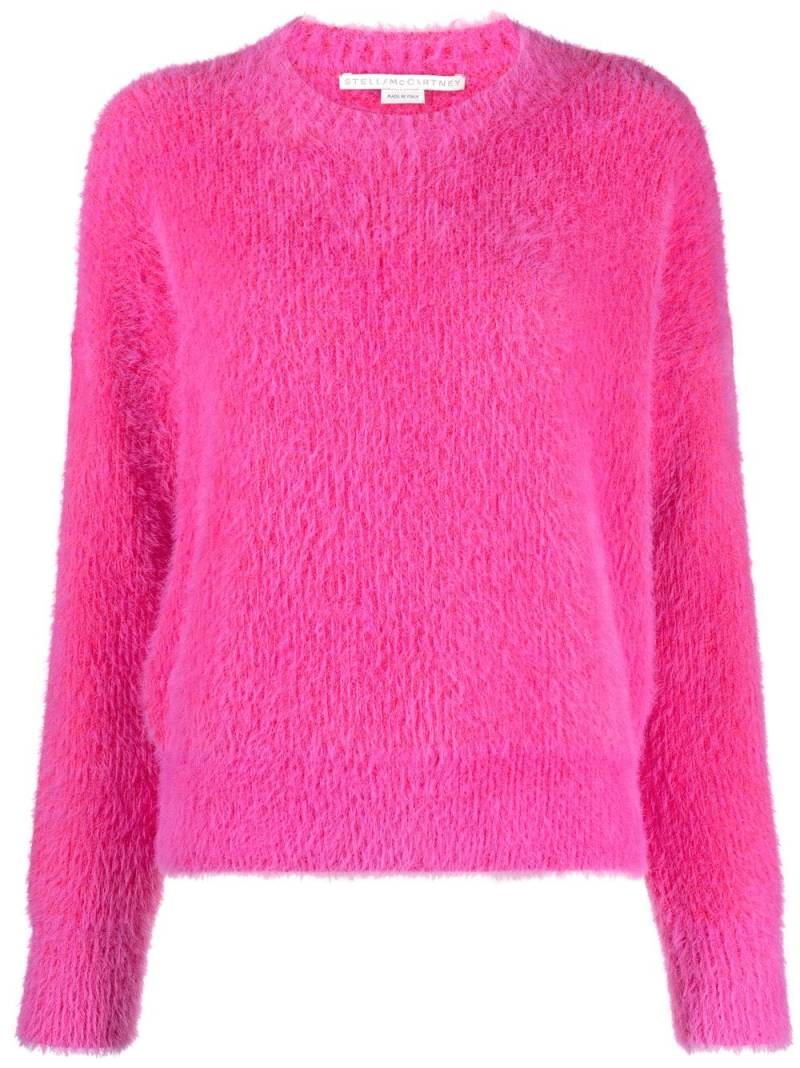 Stella McCartney long-sleeved textured jumper - Pink von Stella McCartney