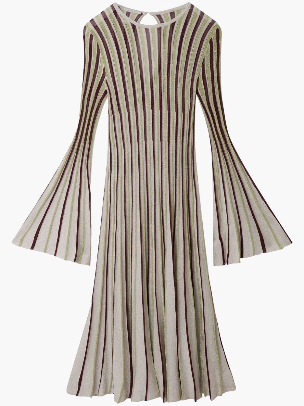 Stella McCartney lurex-detail striped maxi dress - Neutrals von Stella McCartney