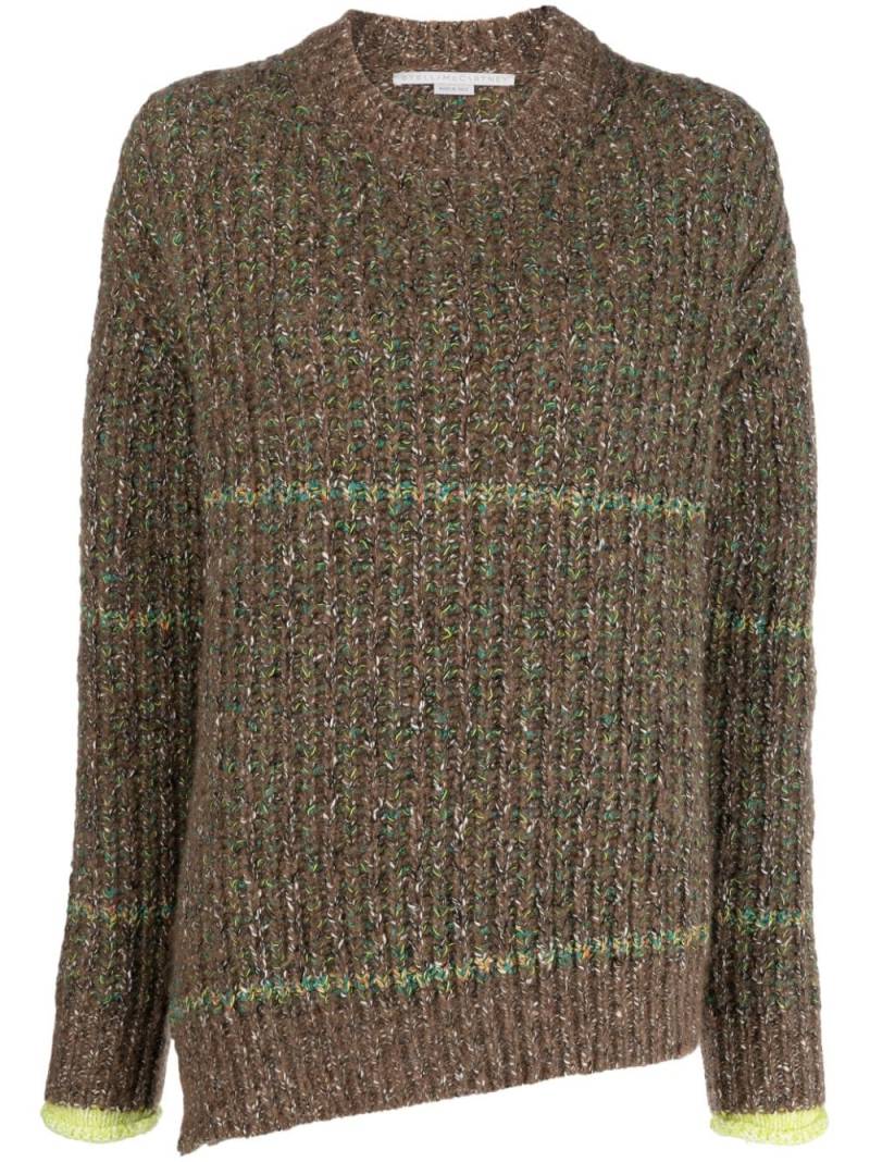 Stella McCartney melange-effect wool-cotton blend jumper - Brown von Stella McCartney