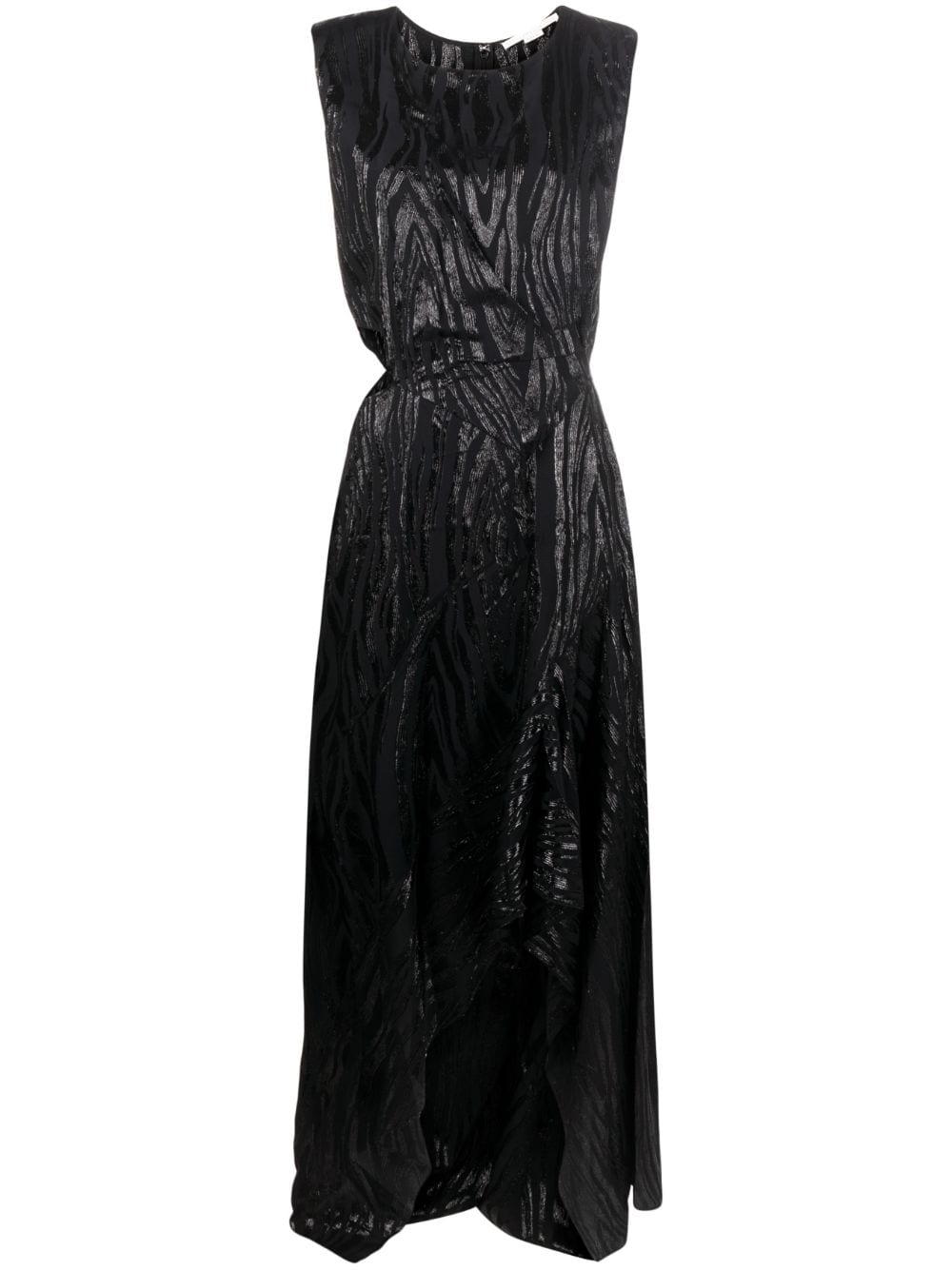 Stella McCartney metallic Woodgrain-jacquard cut-out dress - Black von Stella McCartney