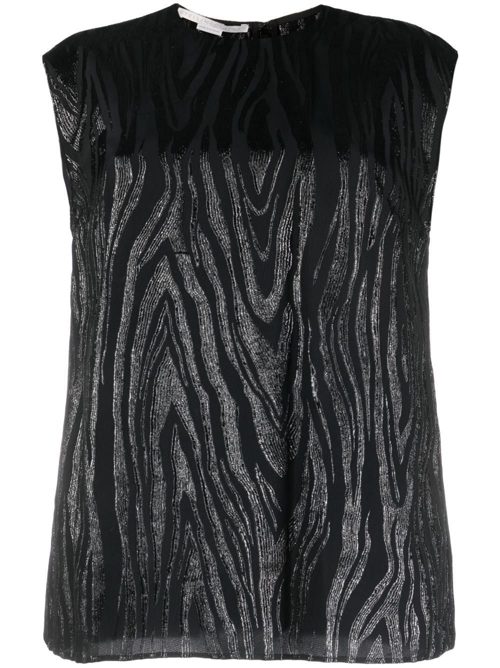 Stella McCartney moire-effect tank top - Black von Stella McCartney