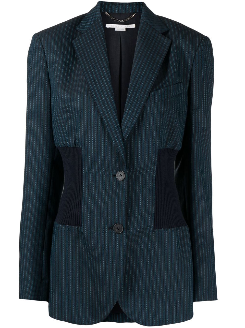 Stella McCartney notched-lapel single-breasted blazer - Green von Stella McCartney