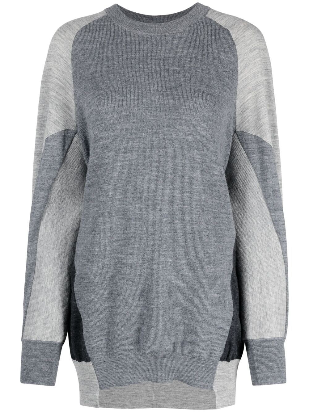 Stella McCartney oversized colour-block jumper - Grey von Stella McCartney