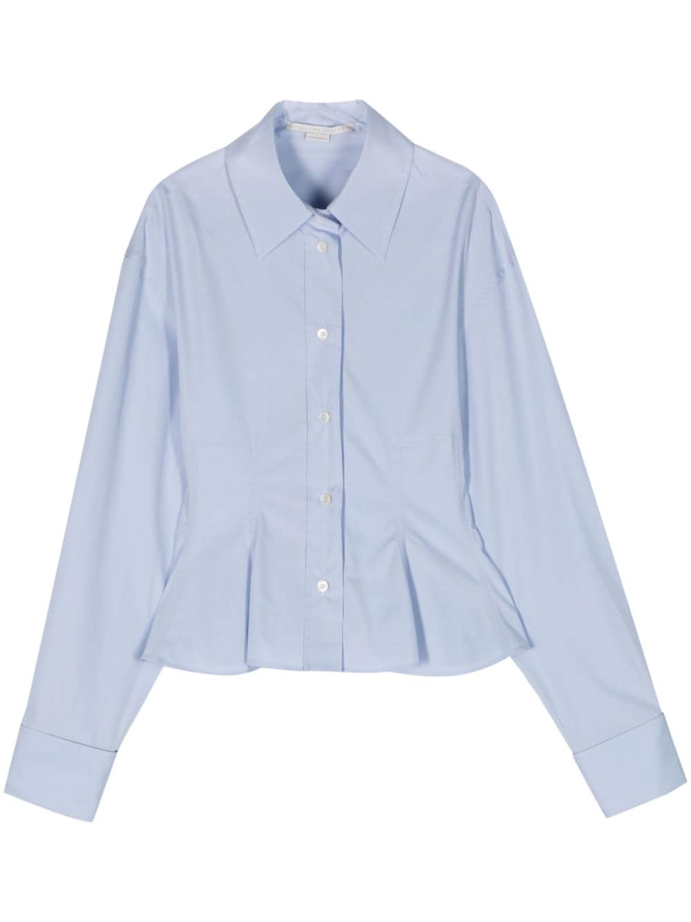 Stella McCartney panelled-bodice cotton shirt - Blue von Stella McCartney