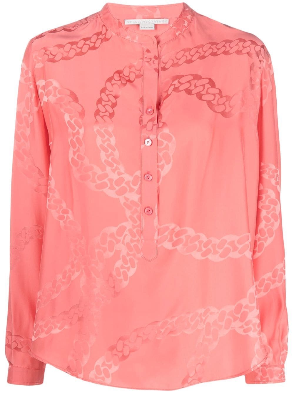 Stella McCartney patterned satin blouse - Pink von Stella McCartney