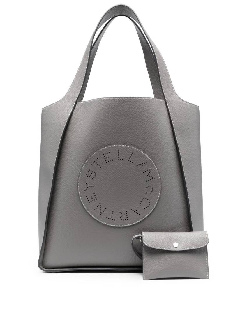 Stella McCartney perforated logo tote bag - Grey von Stella McCartney
