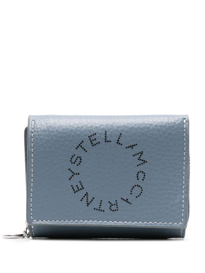 Stella McCartney perforated-logo tri-fold wallet - Blue von Stella McCartney