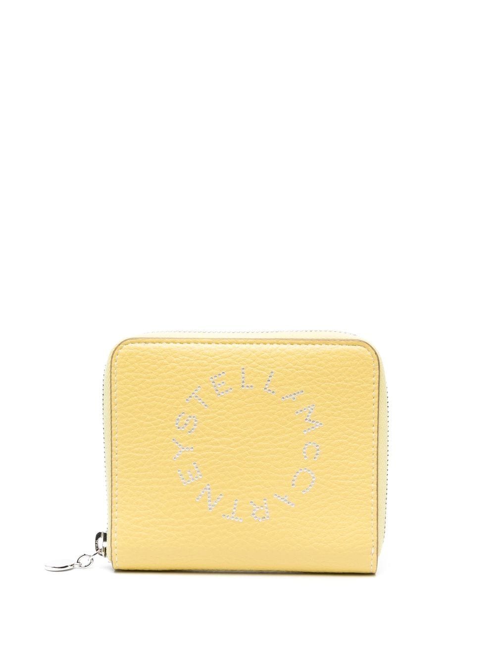 Stella McCartney perforated-logo zip-up wallet - Yellow von Stella McCartney