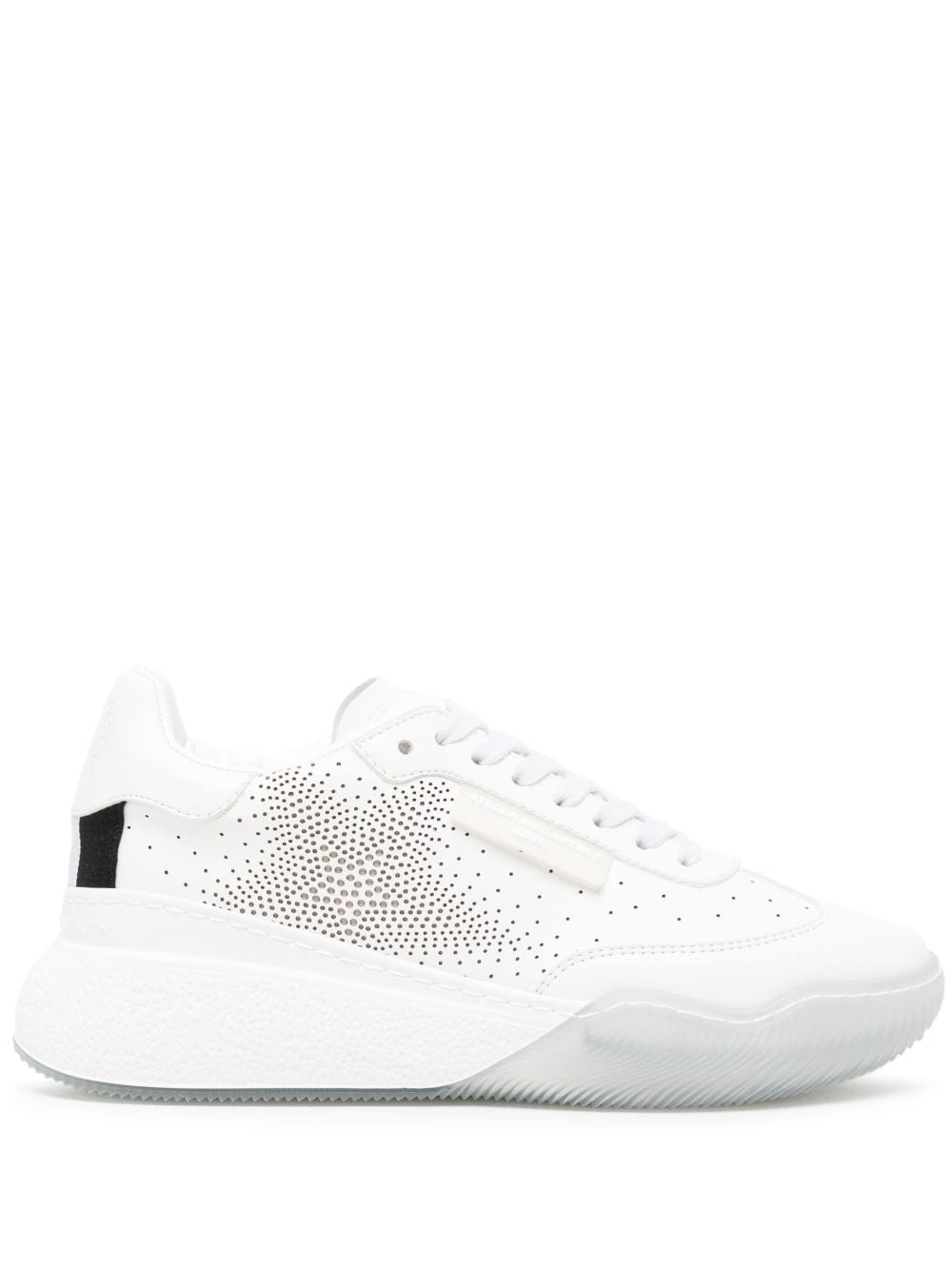 Stella McCartney perforated star low-top sneakers - White von Stella McCartney