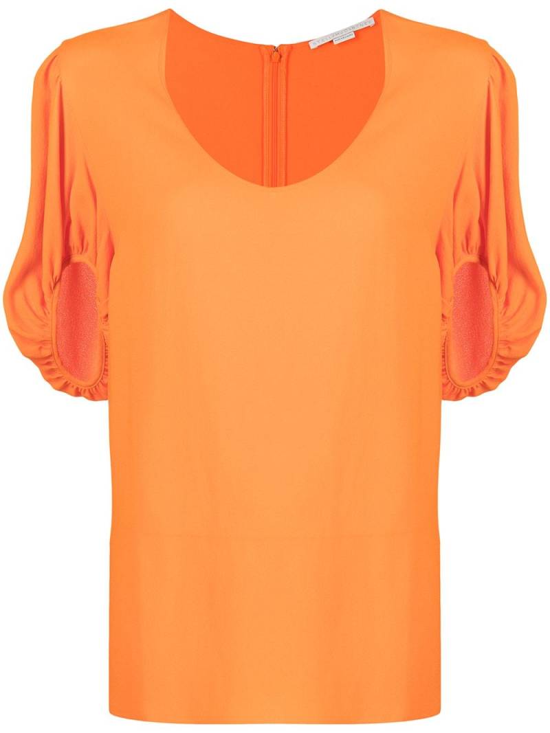 Stella McCartney puff-sleeve top - Orange von Stella McCartney