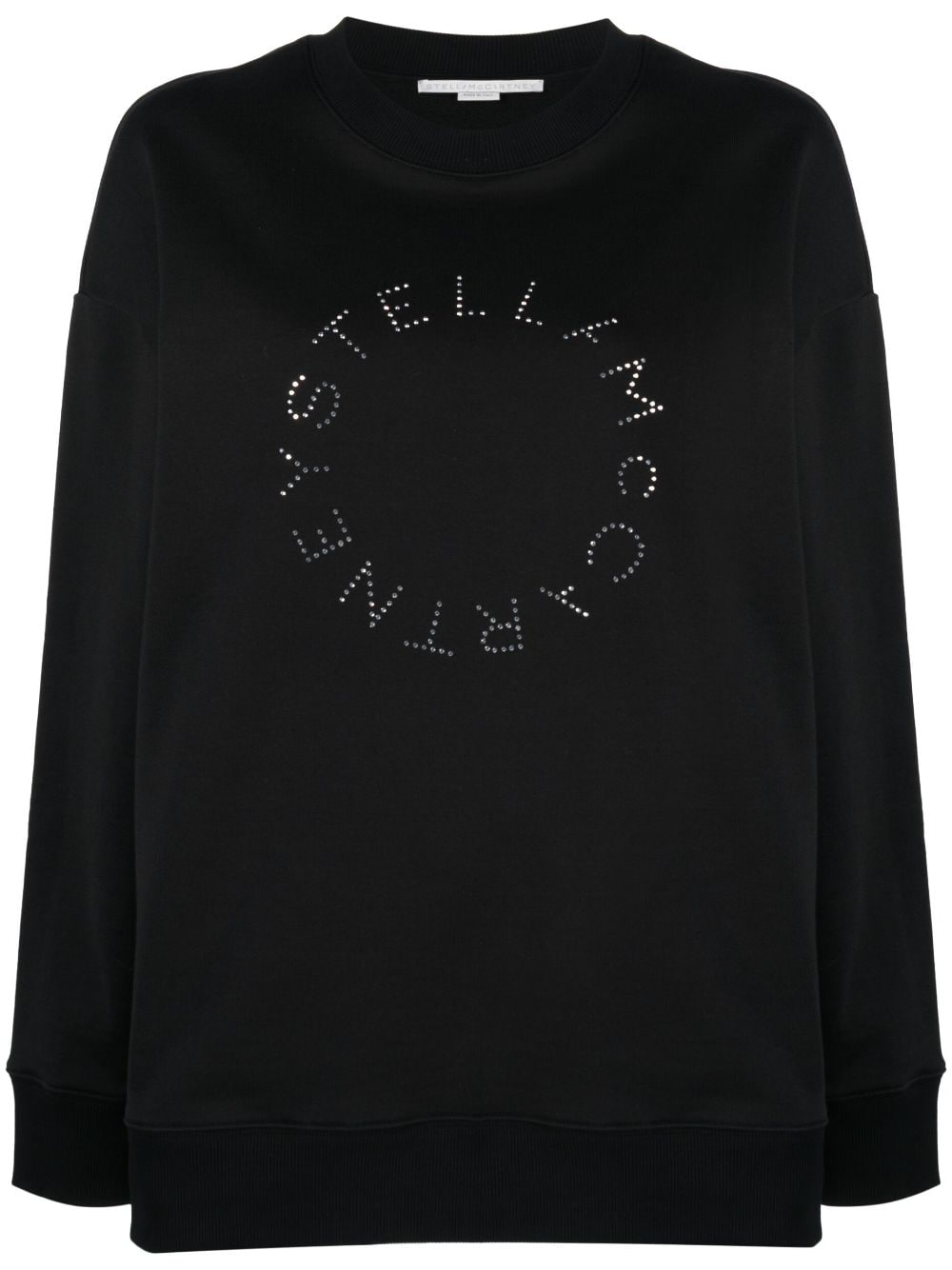 Stella McCartney rhinestone-embellished logo sweatshirt - Black von Stella McCartney