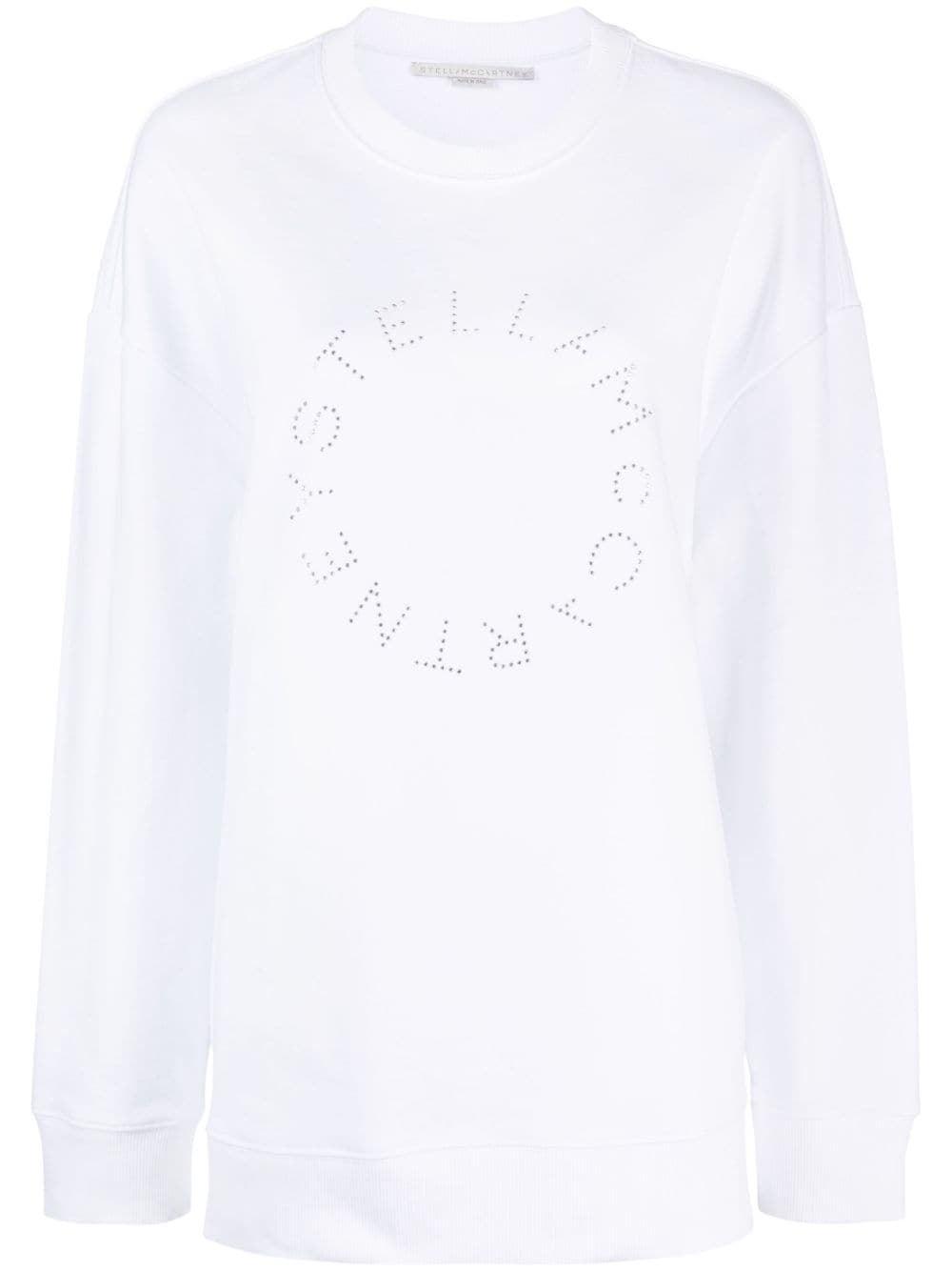 Stella McCartney rhinestone-embellished logo sweatshirt - White von Stella McCartney