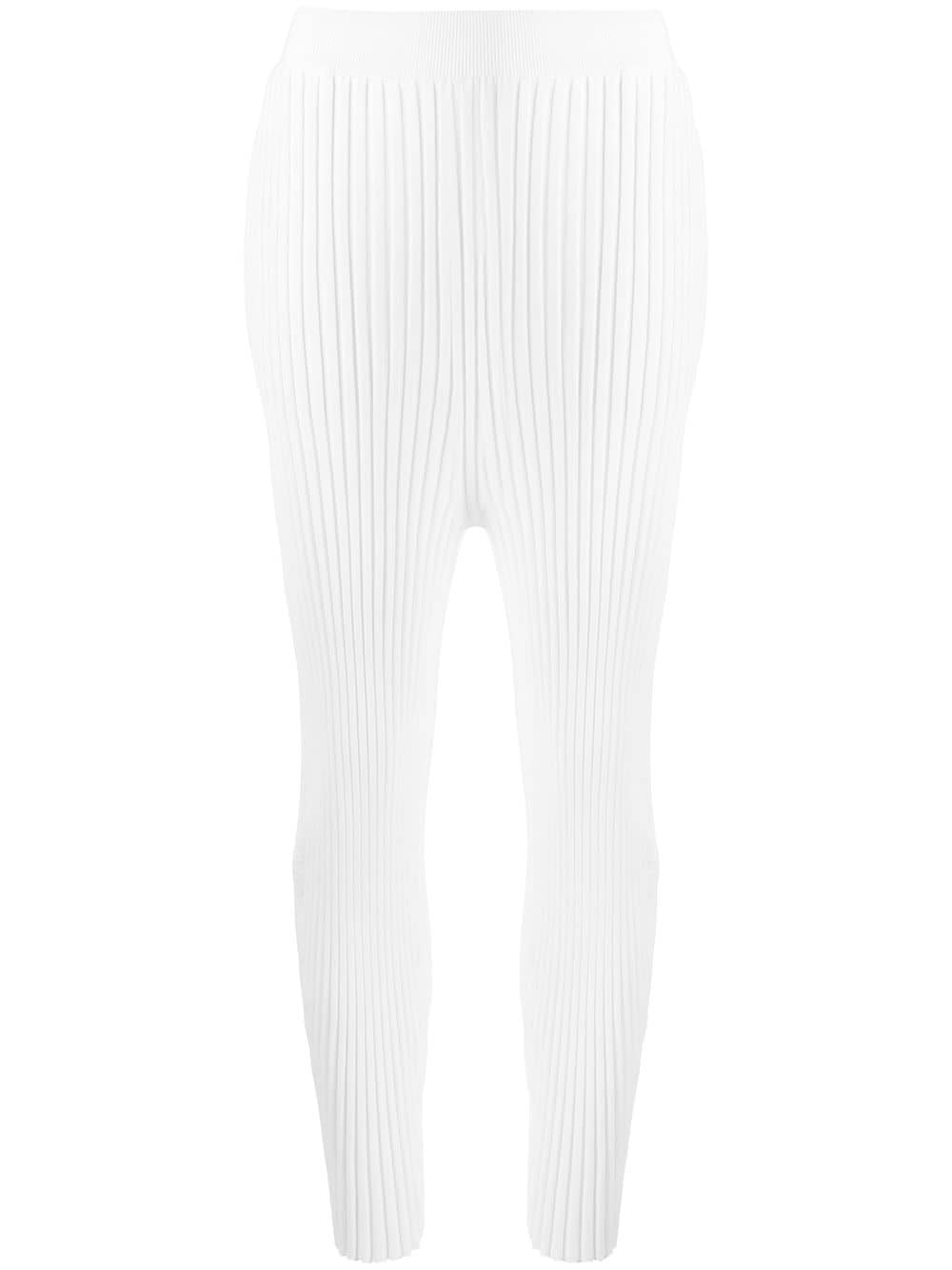 Stella McCartney ribbed high-waisted leggings - White von Stella McCartney