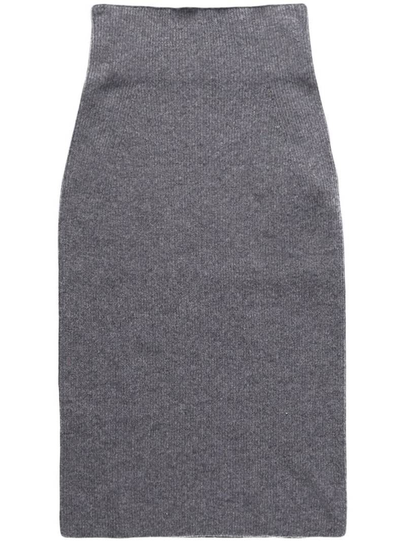 Stella McCartney ribbed-knit wool-blend skirt - Grey von Stella McCartney