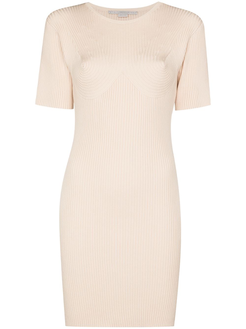 Stella McCartney ribbed knitted mini dress - Neutrals von Stella McCartney