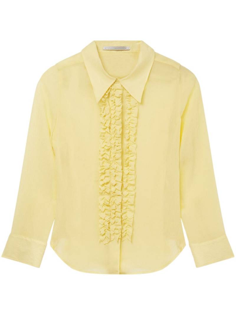 Stella McCartney ruffle-detail silk shirt - Yellow von Stella McCartney