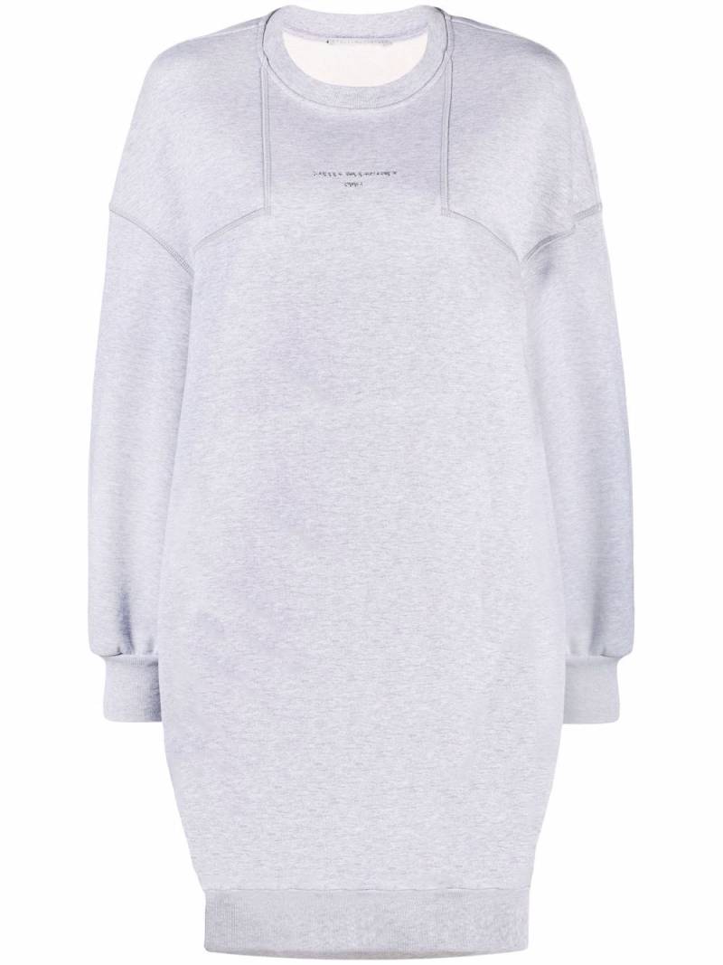 Stella McCartney seam-detail sweatshirt dress - Grey von Stella McCartney