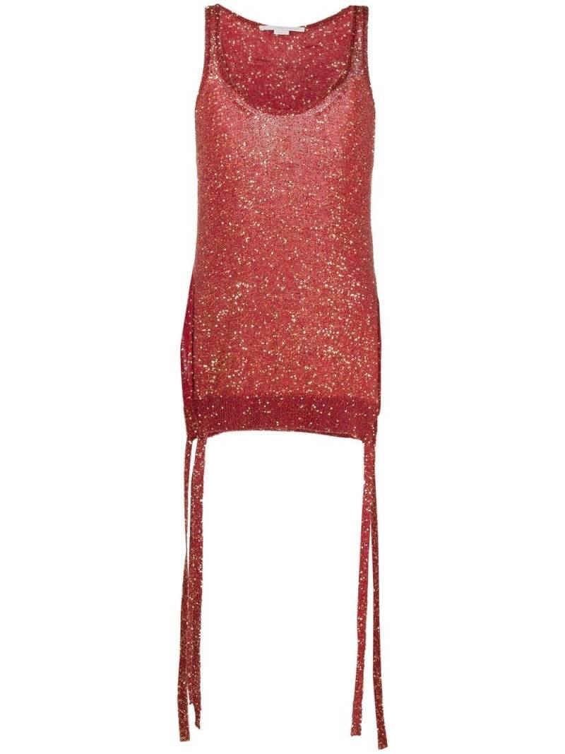 Stella McCartney sequin-embellished knit tank top - Red von Stella McCartney