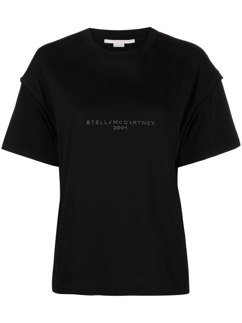 Stella McCartney sequin-embellished logo T-shirt - Black von Stella McCartney