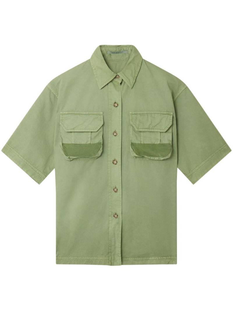 Stella McCartney short-sleeve cotton shirt - Green von Stella McCartney