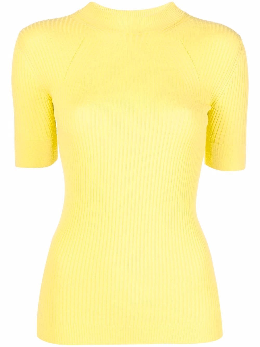 Stella McCartney short-sleeve crew neck jumper - Yellow von Stella McCartney