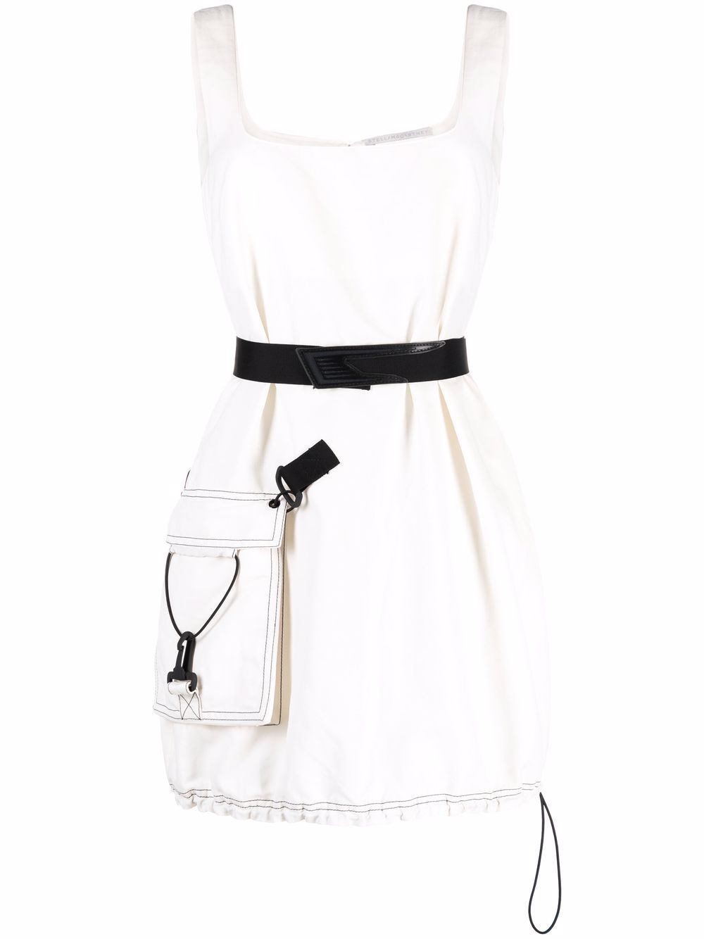 Stella McCartney sleeveless belted dress - White von Stella McCartney