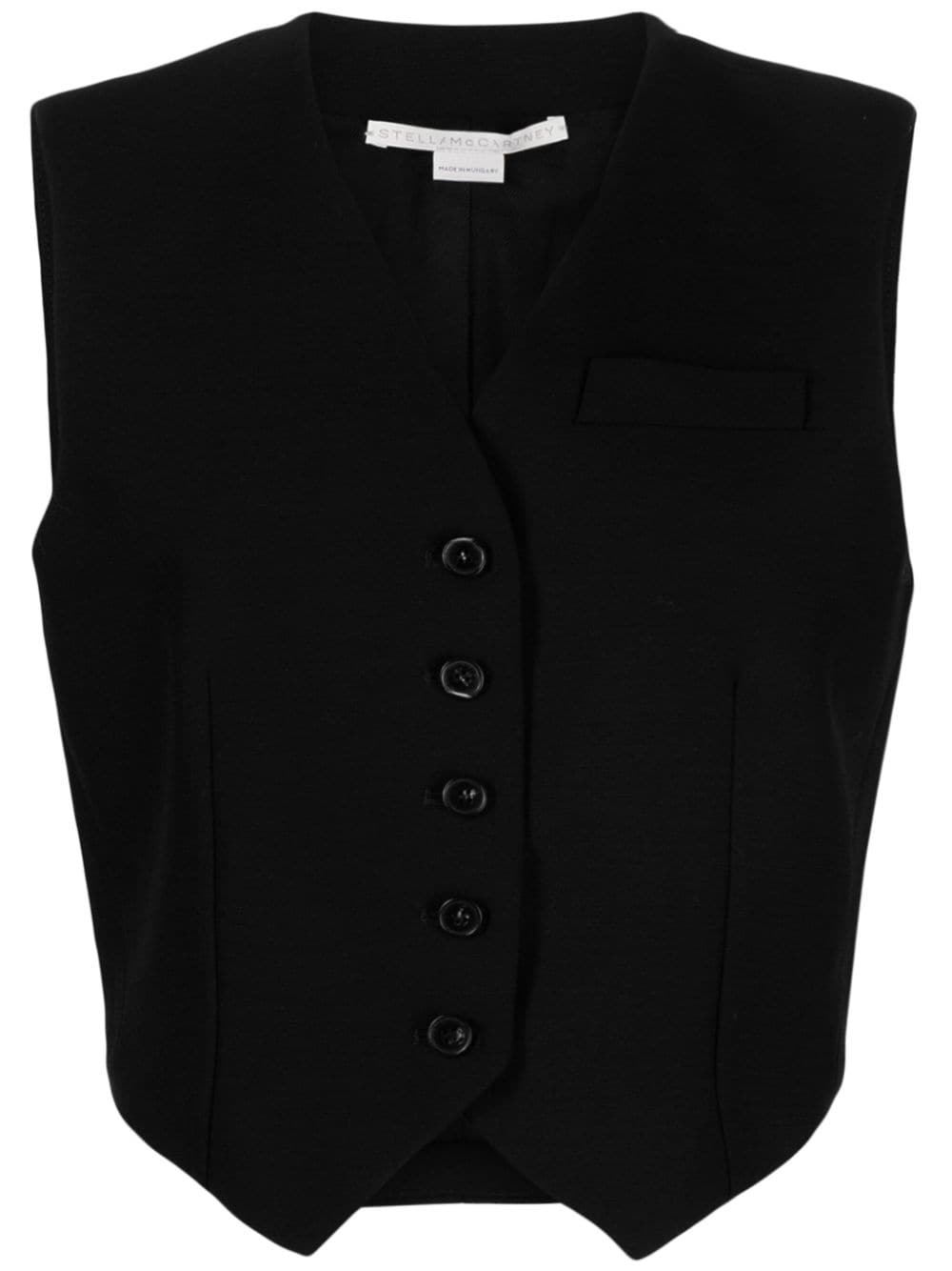 Stella McCartney sleeveless virgin wool vest - Black von Stella McCartney