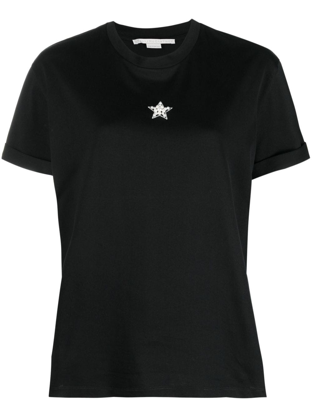 Stella McCartney star-print faux-pearl-embellished T-shirt - Black von Stella McCartney
