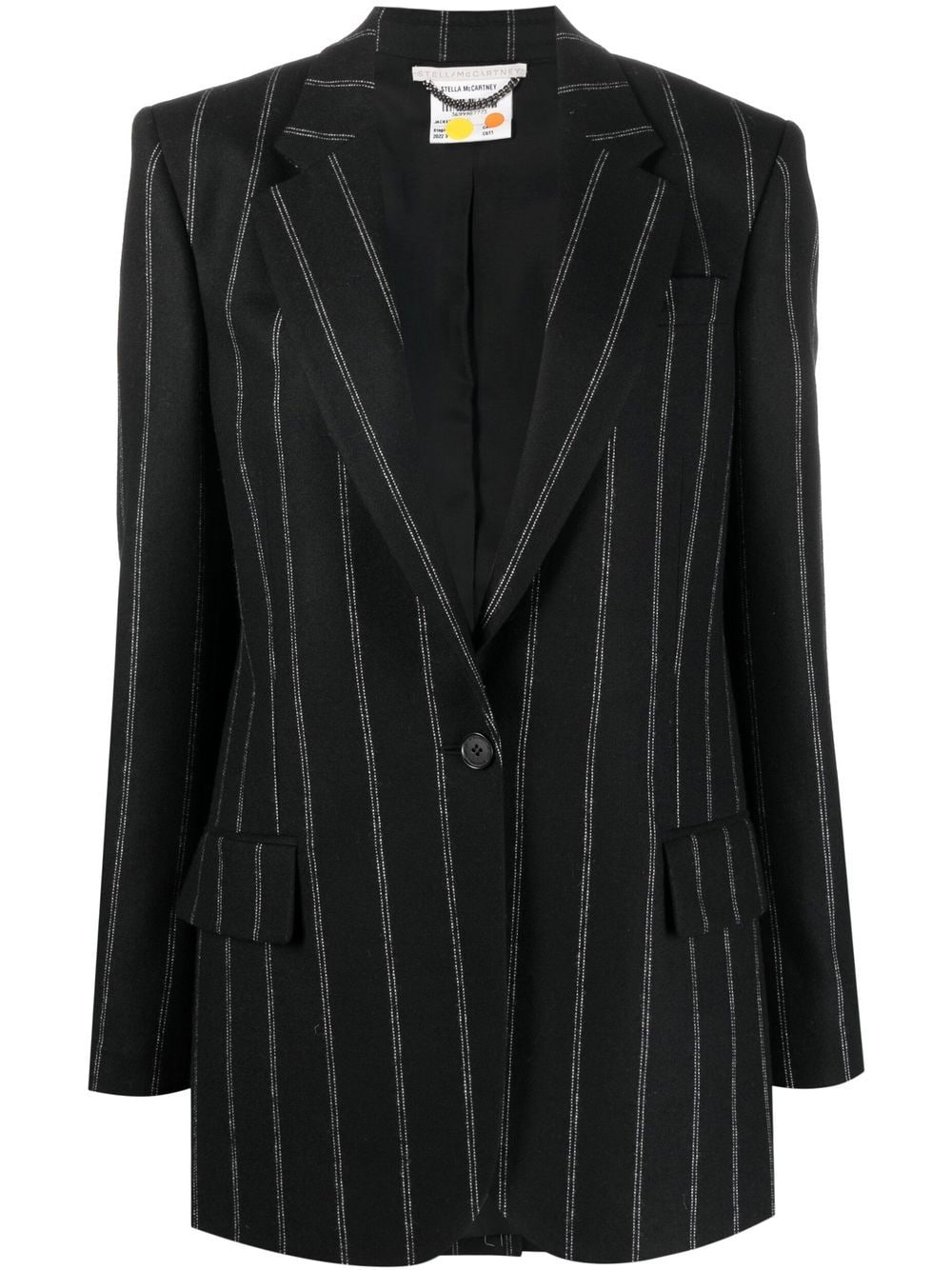 Stella McCartney stitch-detail tailored blazer - Black von Stella McCartney